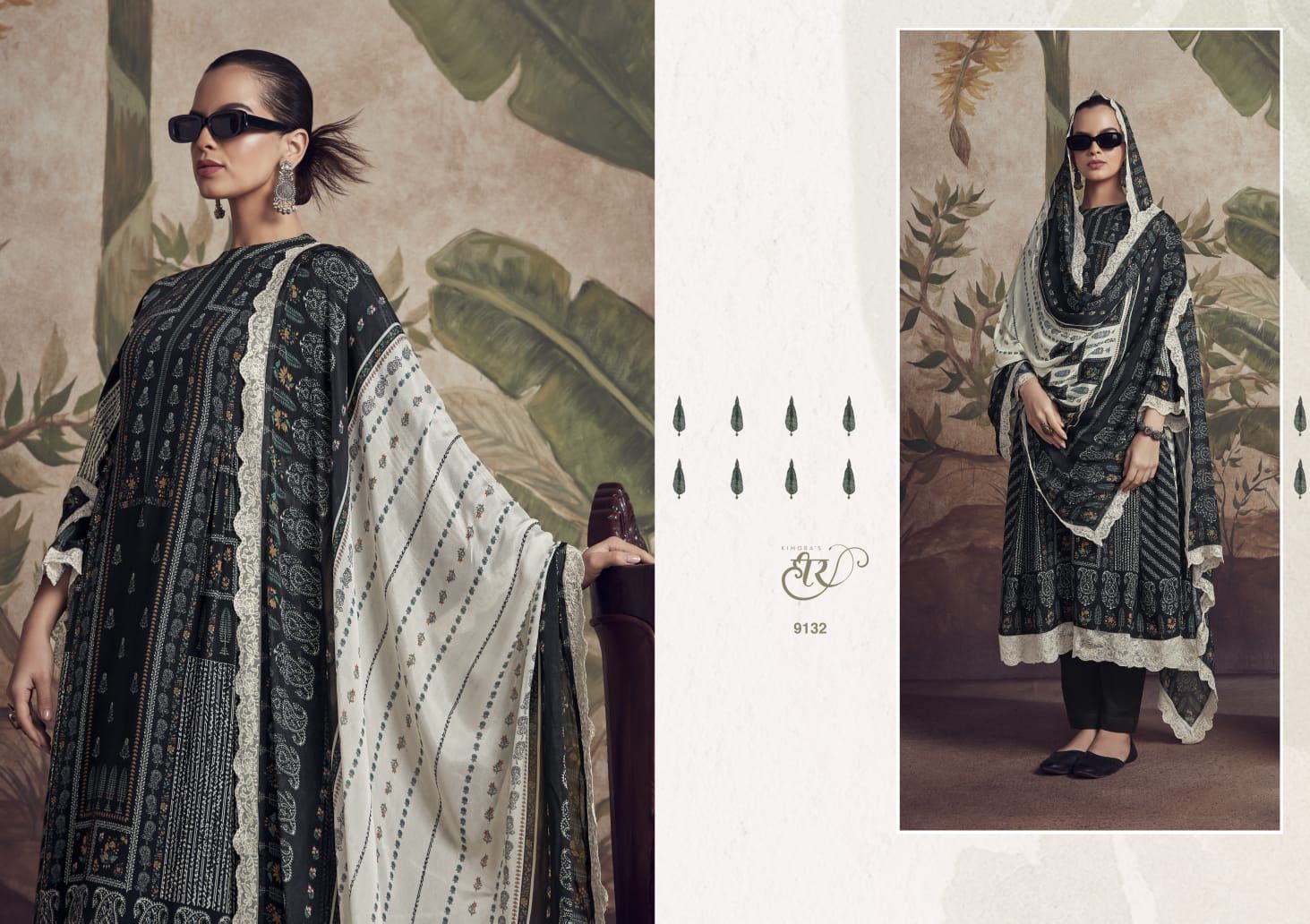 Kimora Heer Humsafar Maslin Digital Printed Suits Catalog

